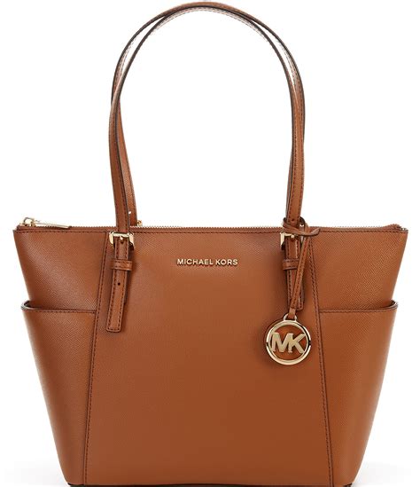 michael michael kors jet set east west signature tote|Michael Kors saffiano tote bag.